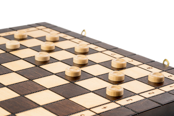 3-in-1 Wood Game Set – Chess, Checkers & Backgammon (40×40cm)