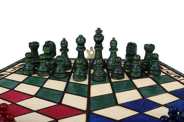Three-Player Chess Set – Small (32×28cm)