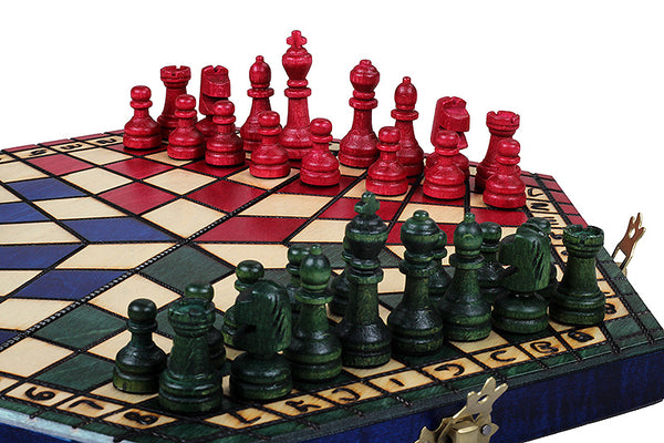 Three-Player Chess Set – Small (32×28cm)