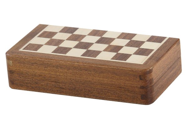 Magnetic Chess Set with Inlaid Chessboard