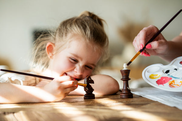 DIY Raw Wood Chess Pieces to Paint Yourself