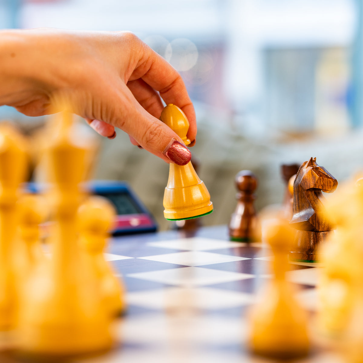 DGT Modern Wooden Chess Pieces - Unweighted