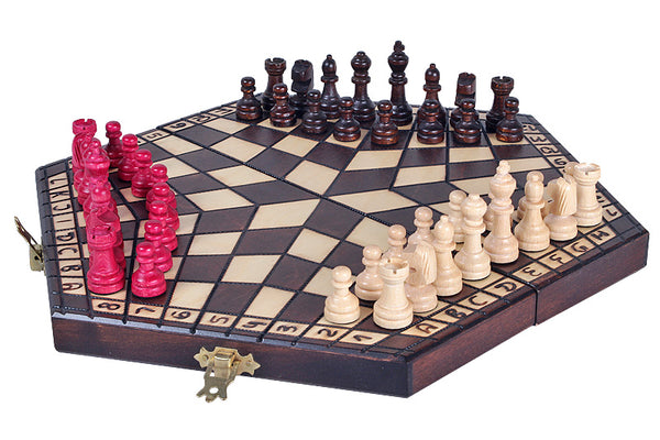 Three-Player Chess Set – Small (32×28cm)