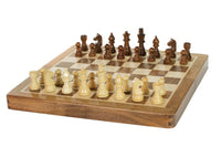 Magnetic Chess Set with Inlaid Chessboard