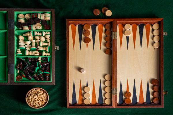 Tournament Chess, Checkers & Backgammon Set