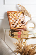 Magnetic Chess Set with Inlaid Chessboard