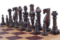 Oak Carved Chess Set