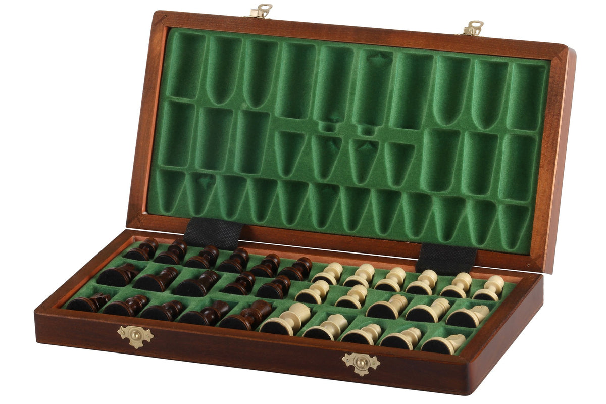 Magnetic Chess Set with Inlaid Pieces – Large (35×35cm)