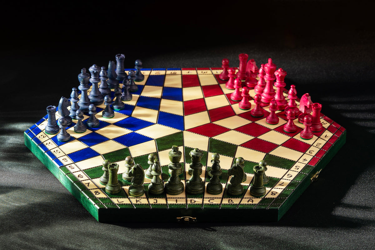 Three-Player Chess Set – Large (54×47cm)