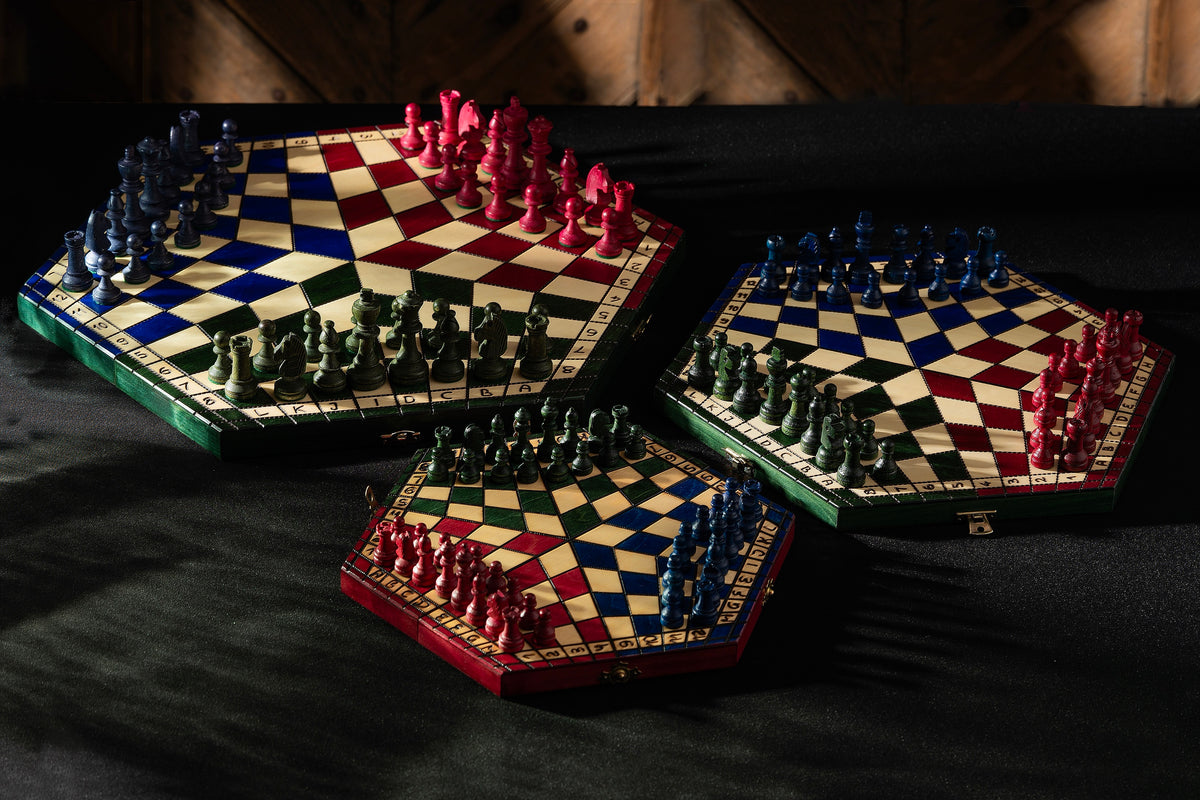Three-Player Chess Set – Large (54×47cm)