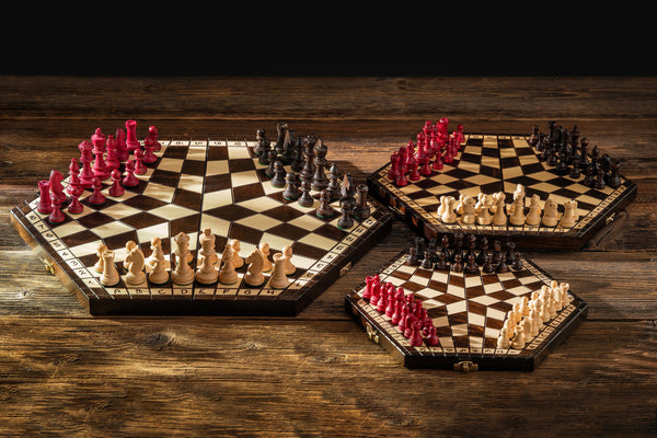 Three-Player Chess Set – Small (32×28cm)