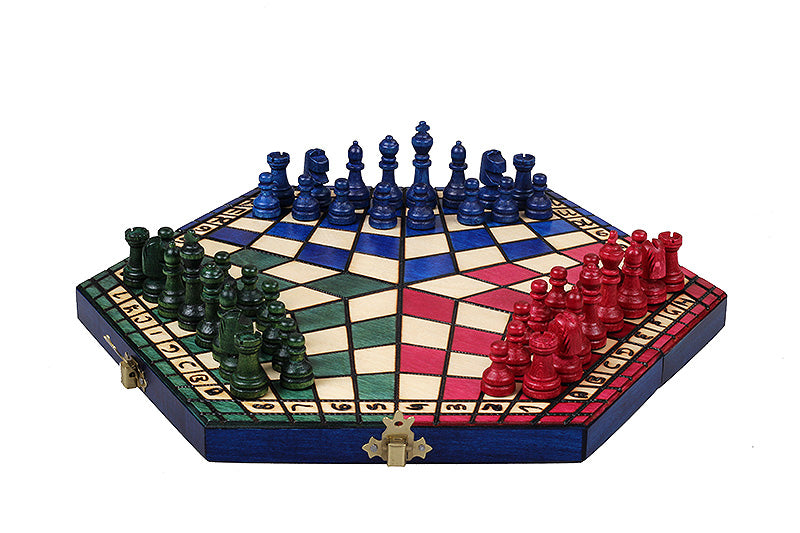 Three-Player Chess Set – Small (32×28cm)