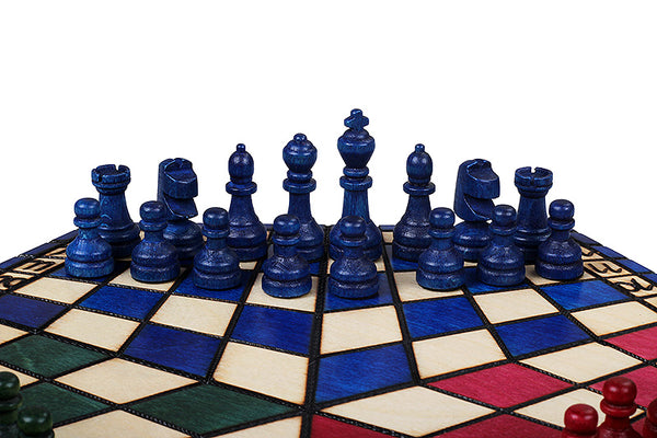 Three-Player Chess Set – Small (32×28cm)