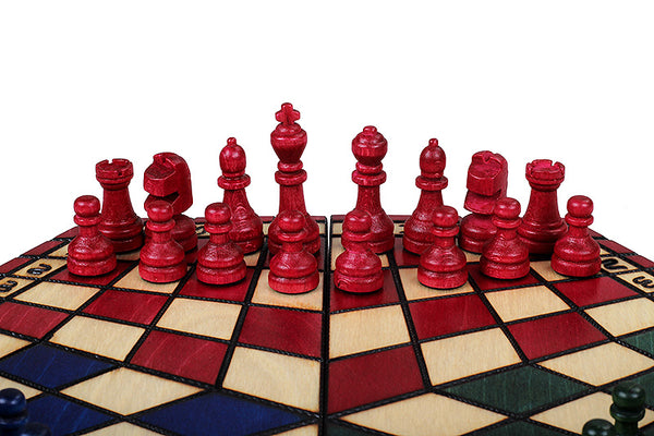 Three-Player Chess Set – Small (32×28cm)