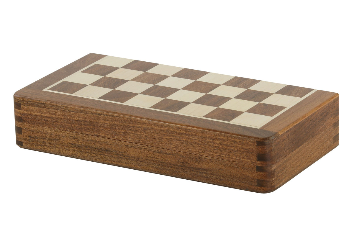 Magnetic Chess Set with Inlaid Chessboard