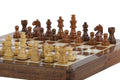 Magnetic Chess Set with Inlaid Chessboard