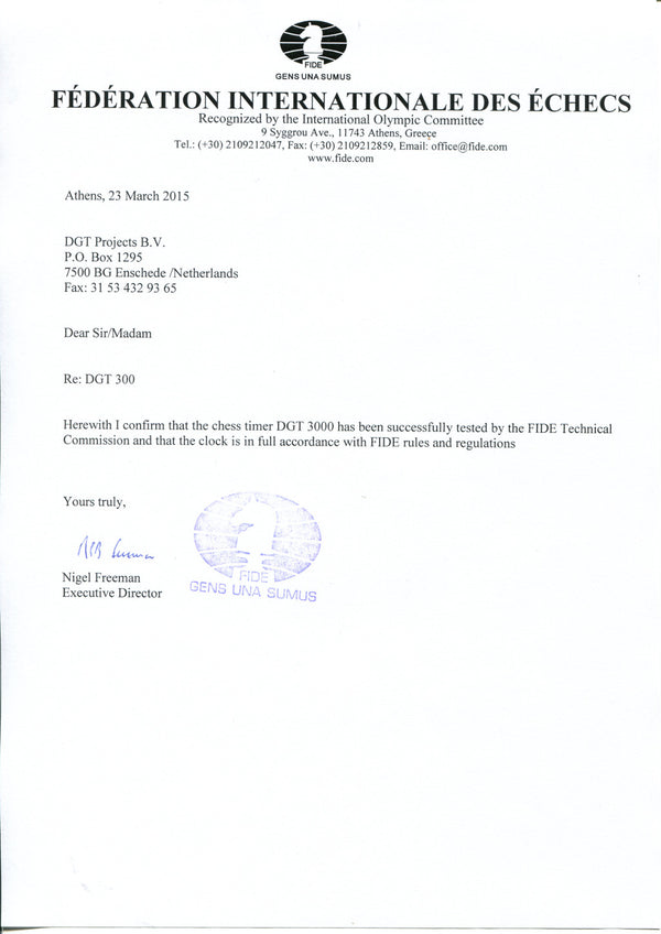 DGT 3000 Chess Clock