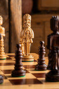 Oak Carved Chess Set